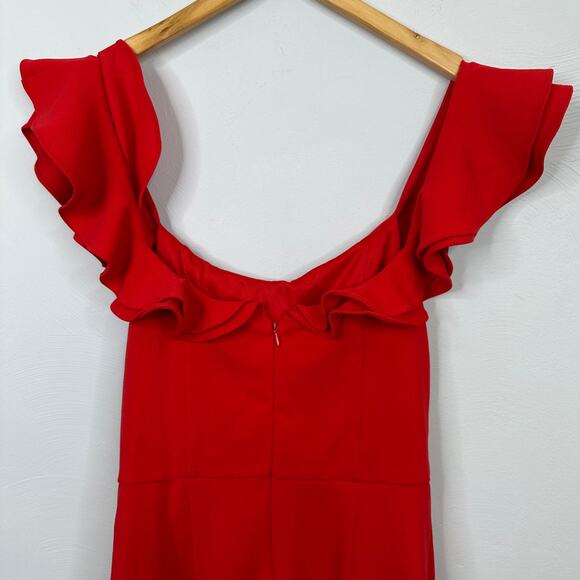 Lulus Dance Floor Diva Red Ruffled Bodycon Dress - Picture 7 of 9